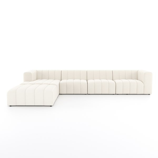 Kona 4 Seat Chaise Sofa + Footstool