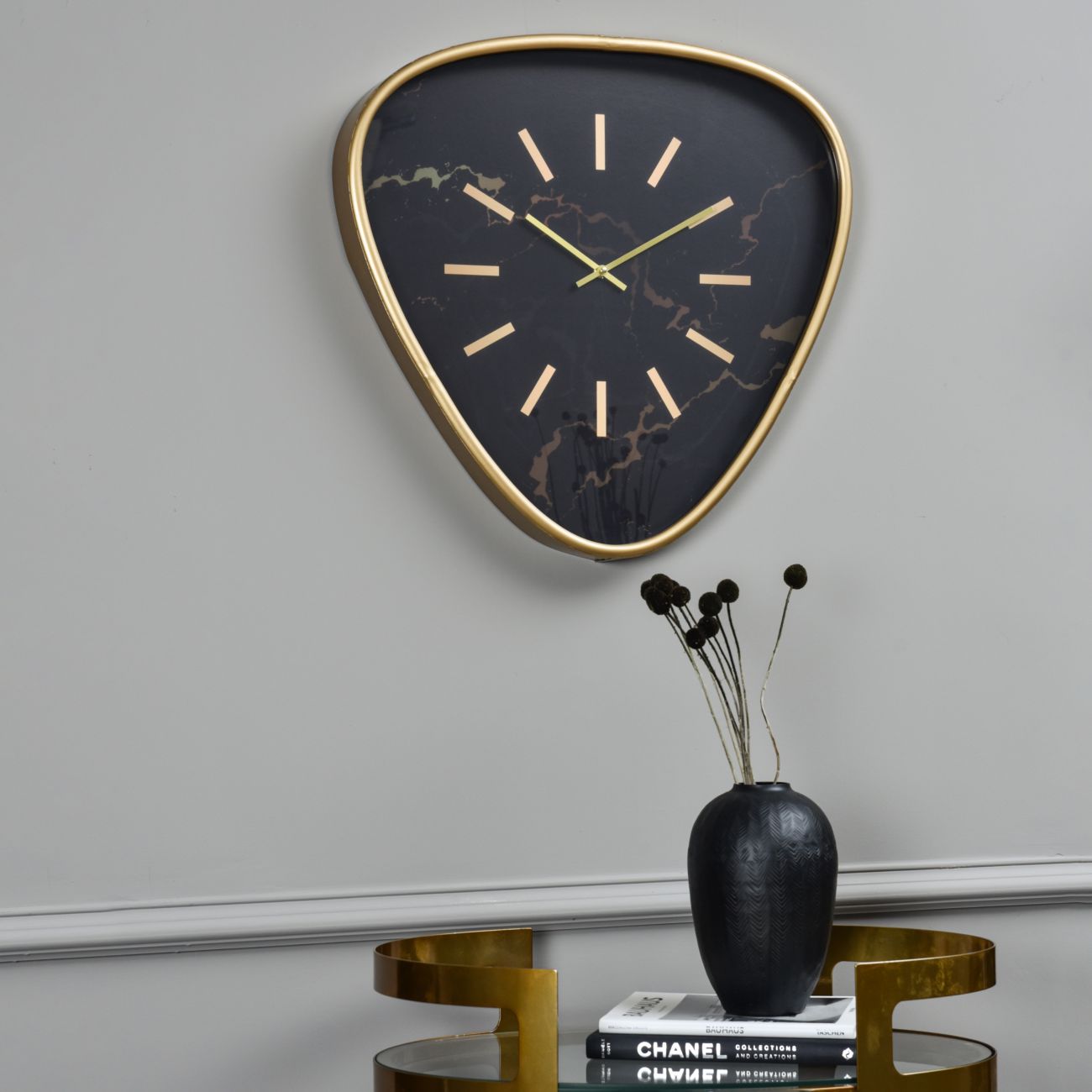 MOBA Black Triangular Wall Clock