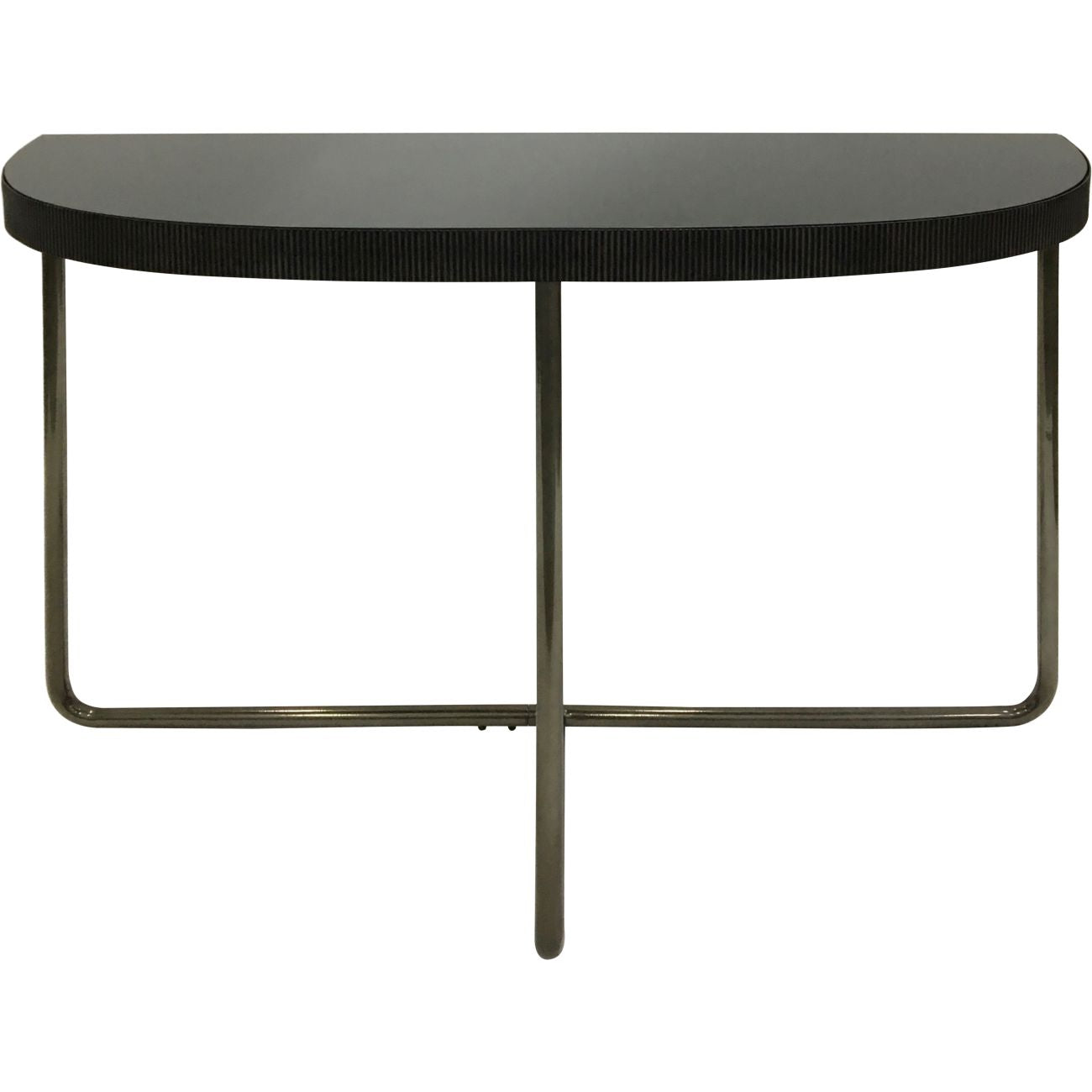 LONA Half Moon Console Table with Black Tinted