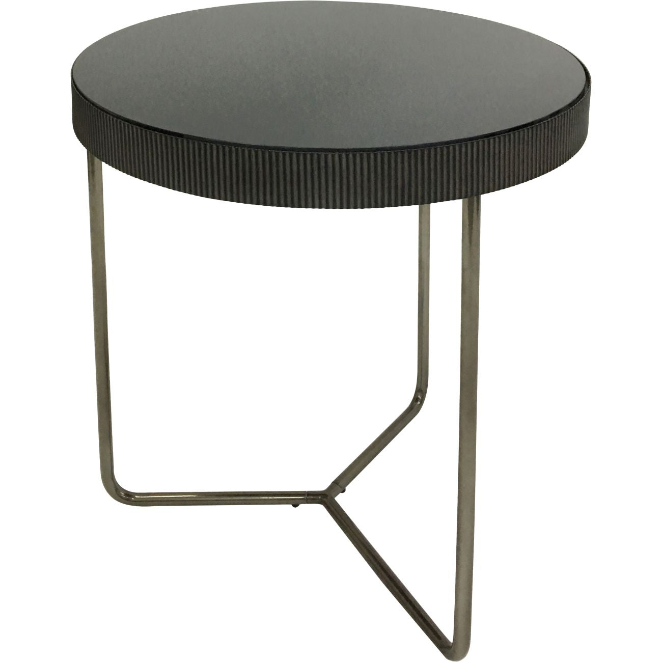 LUCA Set of 2 Side Tables with Black Tinted Glass