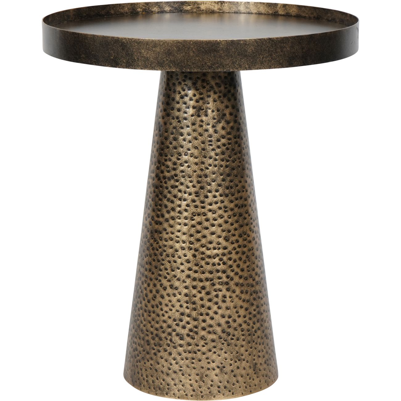 NUSA Iron Side Table in Rustic Antique Gold