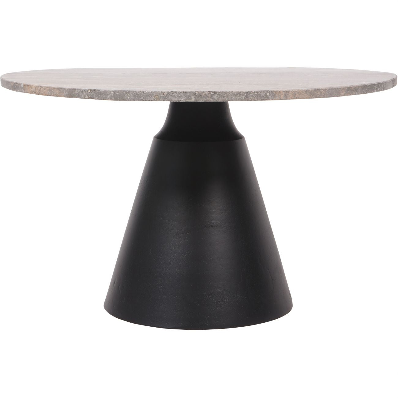 CAVA Charcoal Black and Dark Travertine Coffee Table Small 60cm