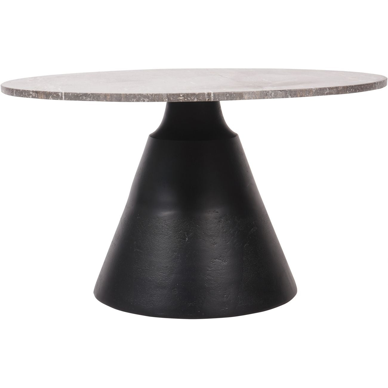 CAVA Charcoal Black and Dark Travertine Coffee Table Large 75cm