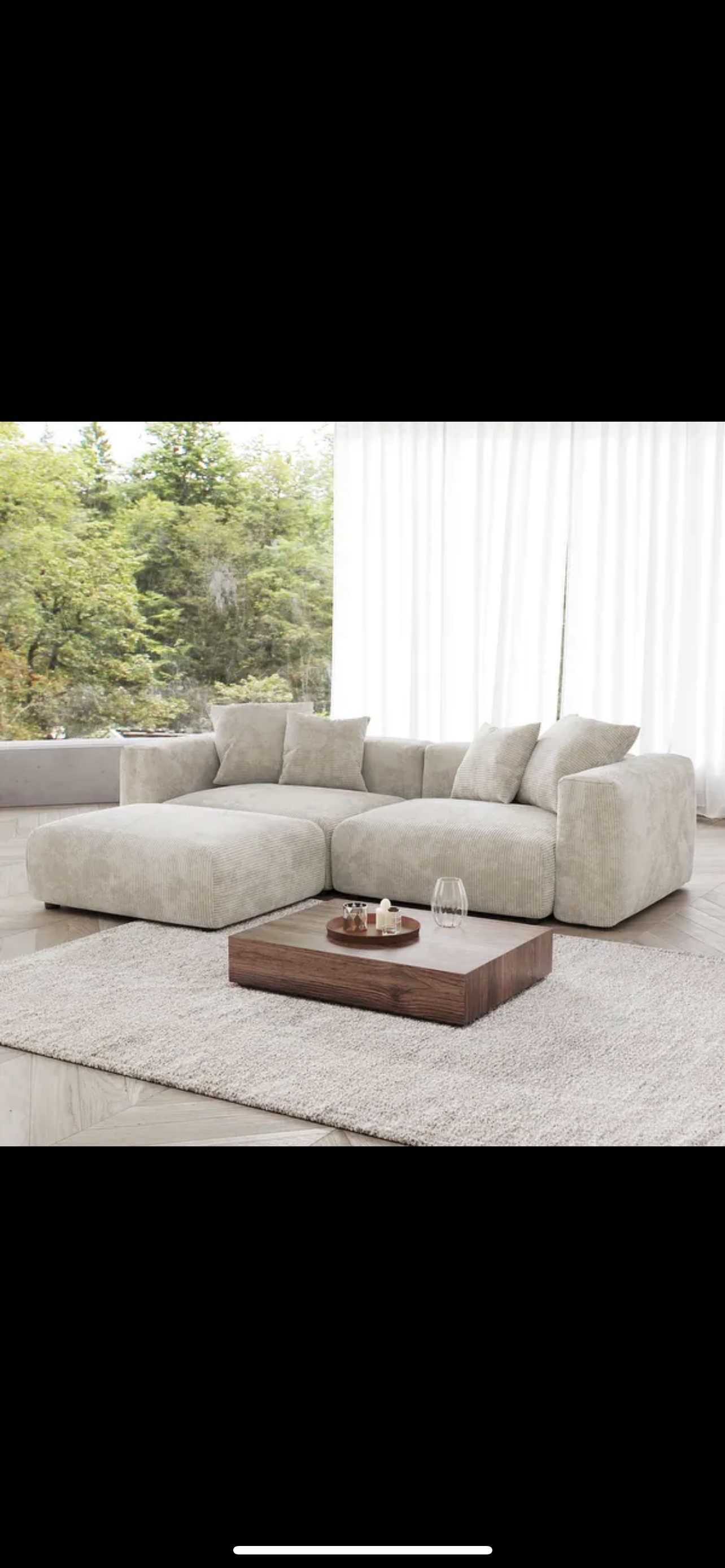 Lusto Modular 2 Seater Sofa + Footstool