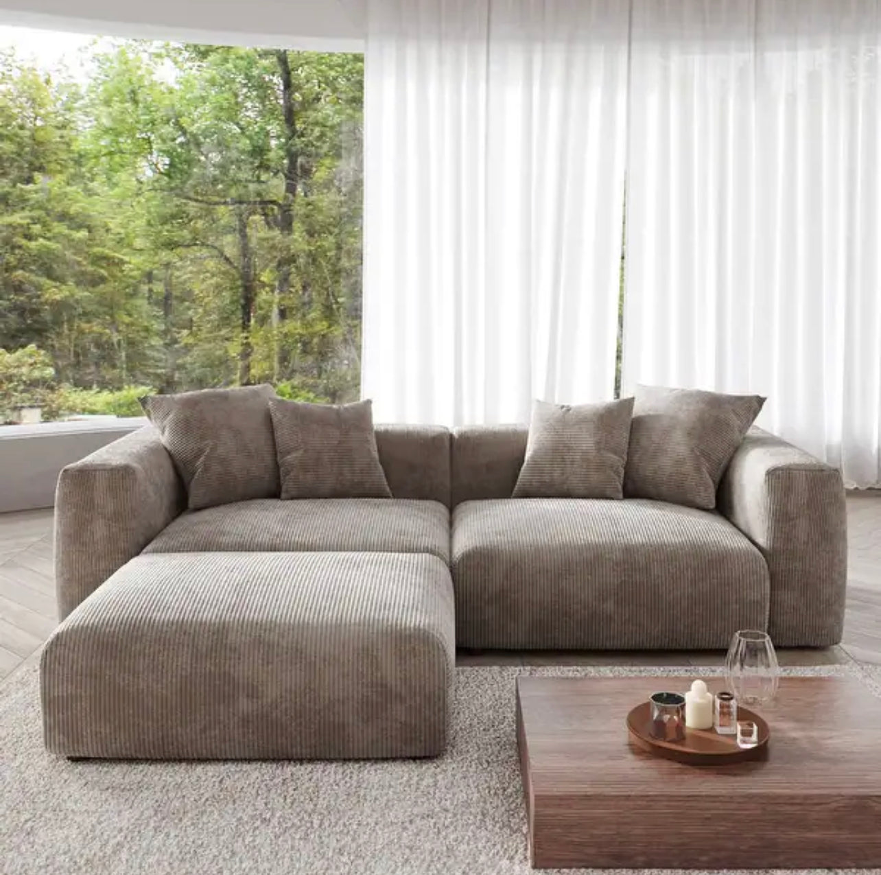 Lusto Modular 2 Seater Sofa + Footstool