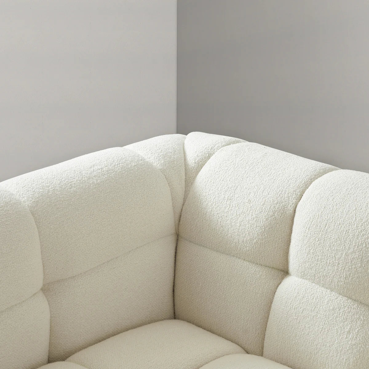 Kyla Soft Boucle Chaise L Shape Sectional Sofa