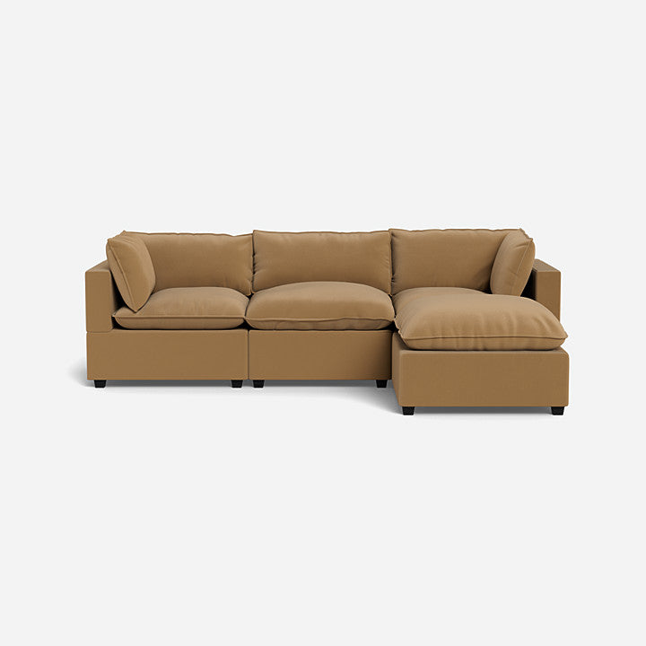 Poka 3 Seat Modular Sofa + Footstool